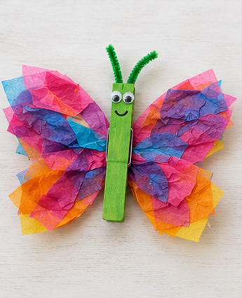 Finished Tissue-Paper Butterfly