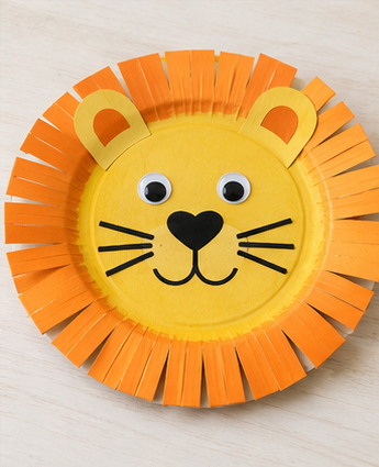 Finished Paper-Plate Lion