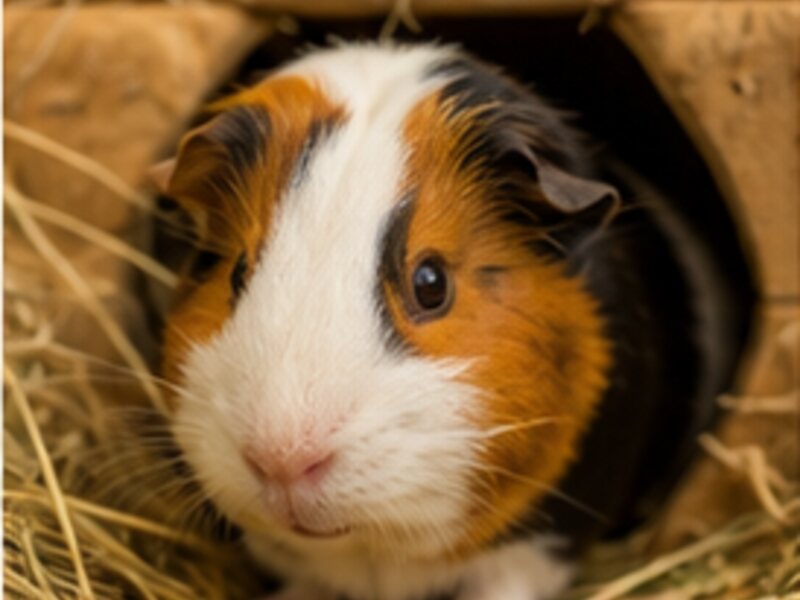 Curious guinea pig