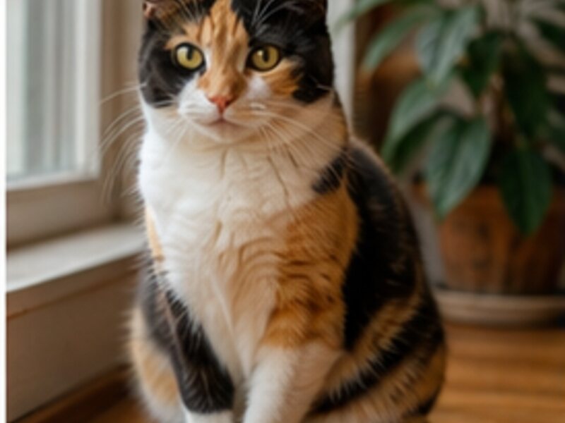 Calico by the window