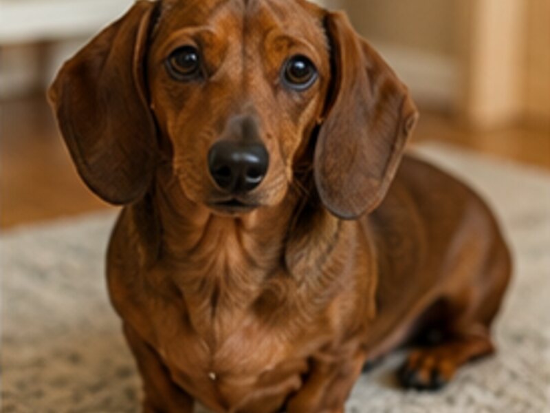 Dachshund at home