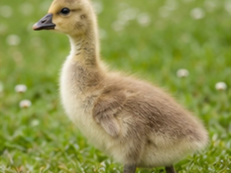 Curious gosling