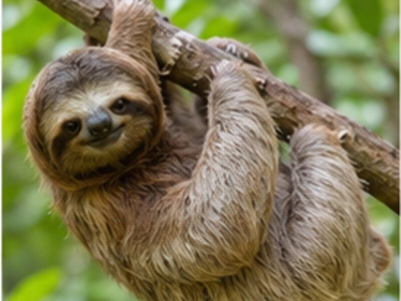 Hanging sloth