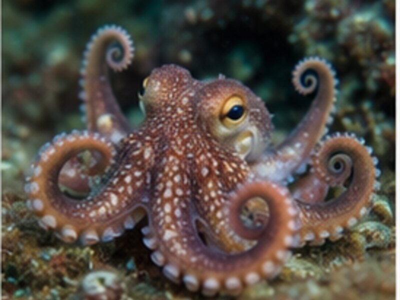 Curious octopus