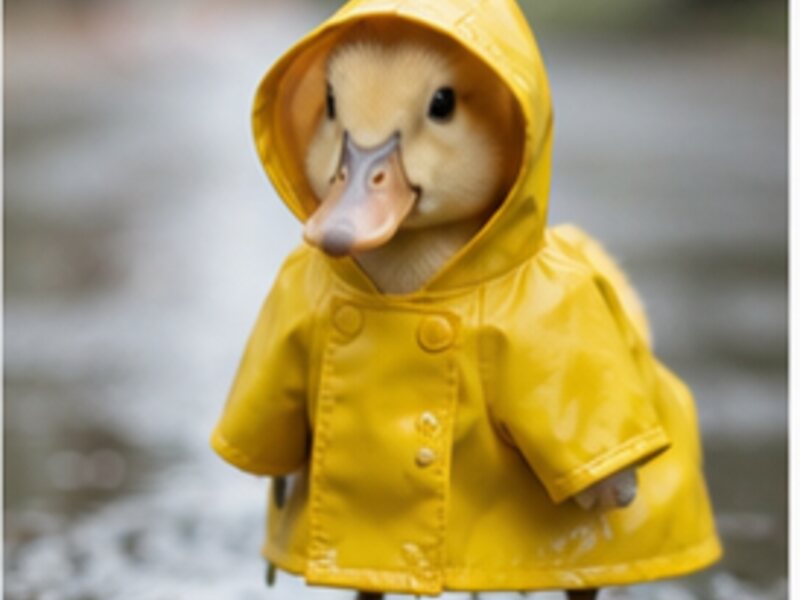 Duck in a raincoat