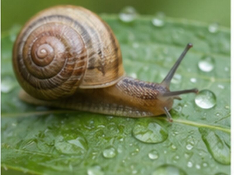 Snail on a leaf