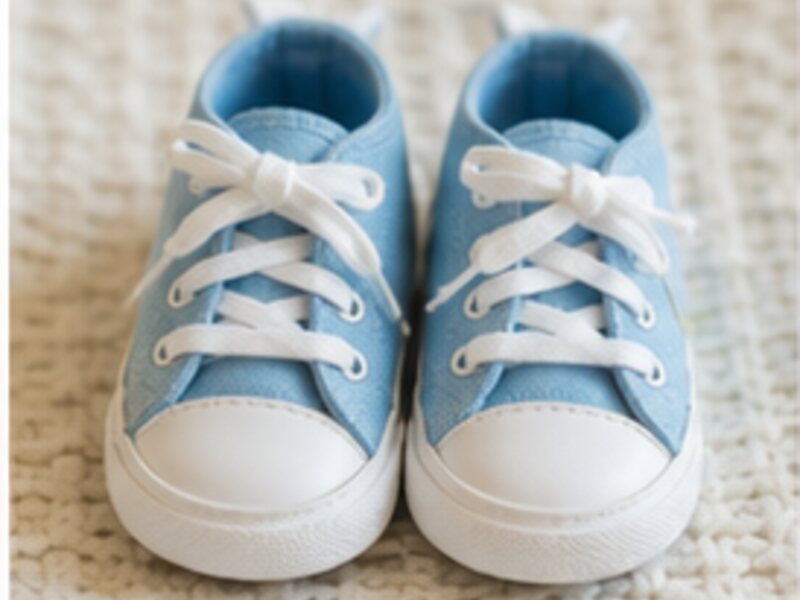 Tiny blue shoes