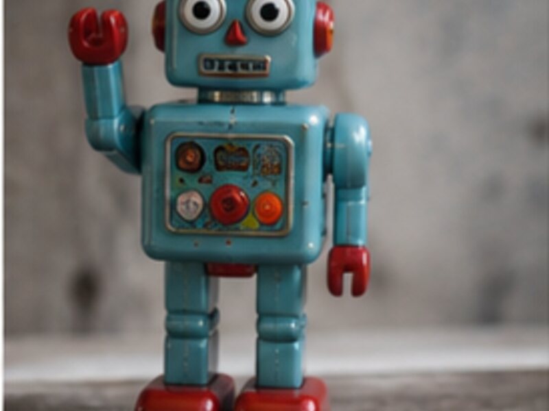 Waving toy robot